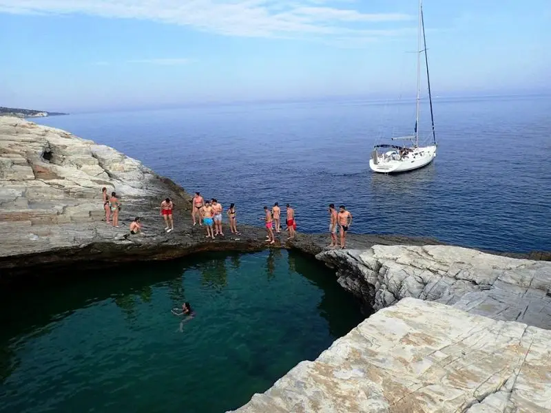 Along the coast of Thassos